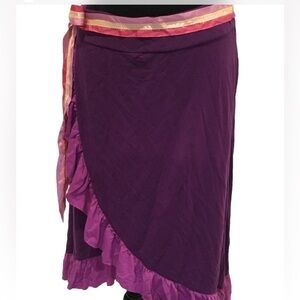 Free people faux wrap Purple Wrap skirt med